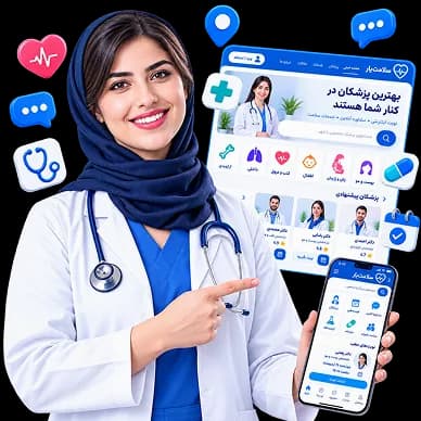 تصویر صفحه طراحی سایت پزشکی