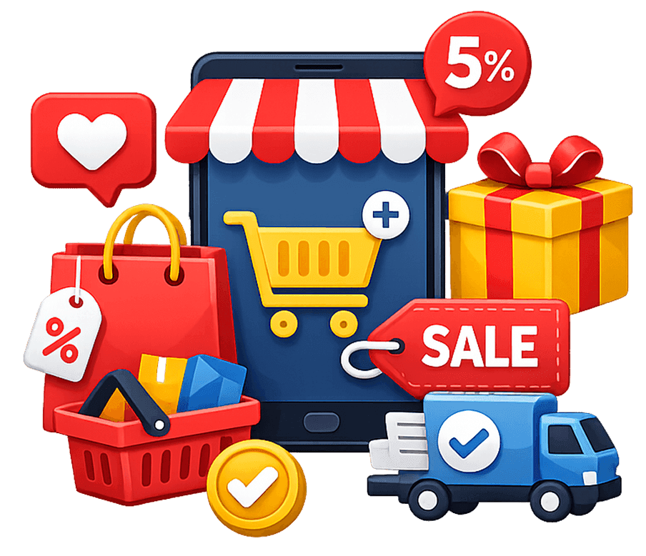 تصویر صفحه طراحی اپلیکیشن فروشگاهی