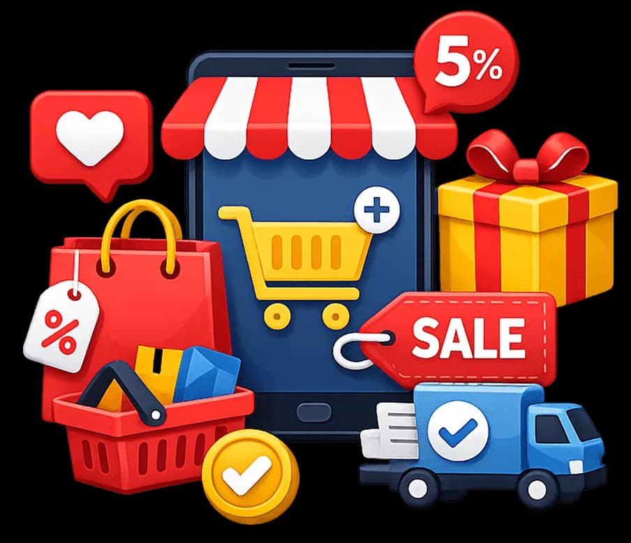 تصویر صفحه طراحی اپلیکیشن فروشگاهی
